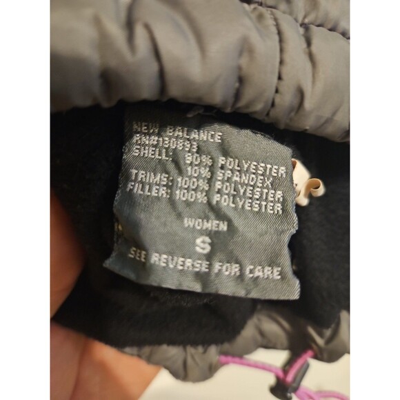 New Balance Hooded Jacket Full Zip Womens S Small Gray Black Purple Activewear - Picture 4 of 4